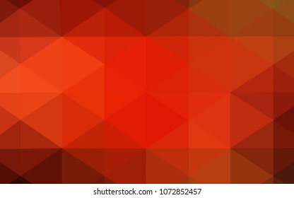 Light Red vector polygonal background. Elegant bright polygonal illustration with gradient. The best triangular design for your business.