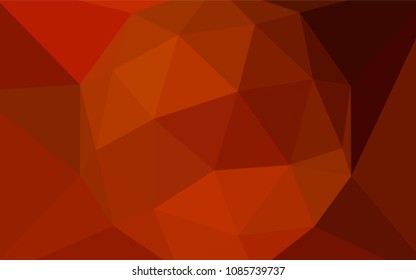 Light Red vector polygonal background. Creative illustration in halftone style with triangles. Polygonal design for your web site.