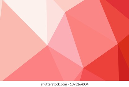 Light Red vector polygonal background. Modern abstract illustration with triangles. Template for cell phone's backgrounds.