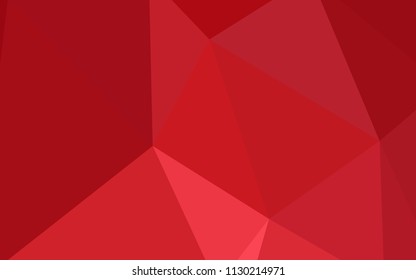 Light Red vector polygonal background. A completely new color illustration in a polygonal style. Pattern for a brand book's backdrop.