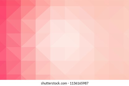 Light Red vector polygonal background. Colorful abstract illustration with triangles. A new texture for your web site.