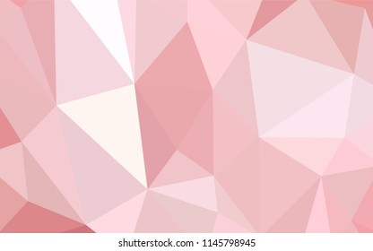 Light Red vector polygonal background. Colorful illustration in abstract style with triangles. Completely new template for your banner.