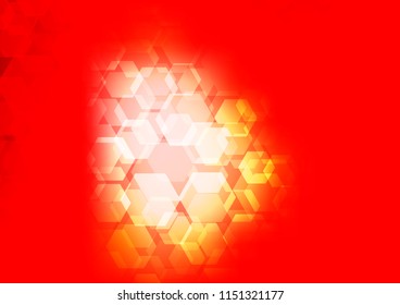 Light Red vector polygonal background. Colorful illustration in abstract style with gradient. hexagonal pattern for your business design.