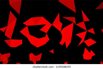 Light Red vector polygonal background. Modern geometrical abstract illustration with gradient. Triangular pattern for your business design.