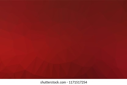 Light Red vector polygonal background. Shining illustration, which consist of triangles. Triangular pattern for your business design.