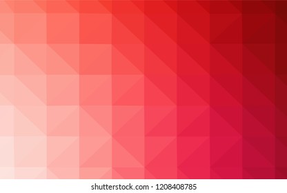 Light Red vector polygonal background. Colorful abstract illustration with triangles. Polygonal design for your web site.