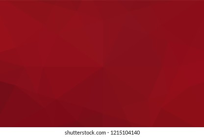 Light Red vector polygonal background. A vague abstract illustration with gradient. Triangular pattern for your business design.