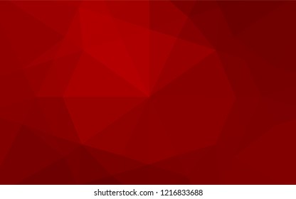 Light Red vector polygonal background. Triangular geometric sample with gradient.  The elegant pattern can be used as part of a brand book.