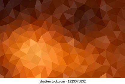 Light Red vector polygonal background. Colorful illustration in polygonal style with gradient. Best triangular design for your business.
