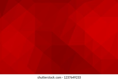 Light Red vector polygonal background. Triangular geometric sample with gradient.  Brand new design for your business.