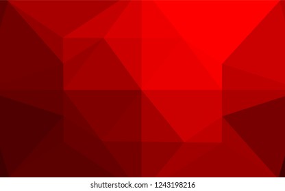 Light Red vector polygonal background. A completely new color illustration in a vague style. The best triangular design for your business.
