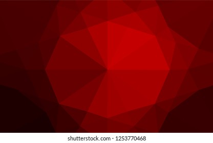 Light Red vector polygonal background. A sample with polygonal shapes. The completely new template can be used for your brand book.