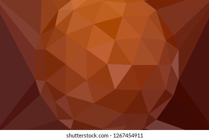 Light Red vector polygonal background with a diamond. Polygonal illustration, which consists of triangles. Best triangular design for your business.