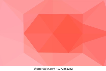 Light Red vector polygonal background. Shining illustration, which consist of triangles. Brand new style for your business design.