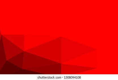 Light Red vector polygonal background. Colorful illustration in Origami style with gradient.  Triangular pattern for your business design.