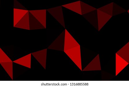 Light Red vector polygonal background. A vague abstract illustration with gradient. Textured pattern for background.