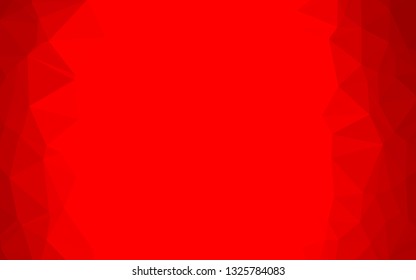 Light Red vector polygonal background. A vague abstract illustration with gradient. Polygonal design for your web site.