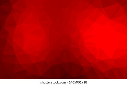 Light Red vector polygonal background. Colorful abstract illustration with gradient. 