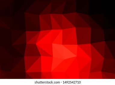 Light Red vector polygonal background. A completely new color illustration in a vague style. Completely new template for your business design.