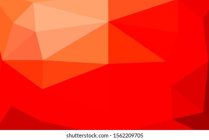 Light Red vector polygonal background. Colorful illustration in abstract style with gradient. The best triangular design for your business.