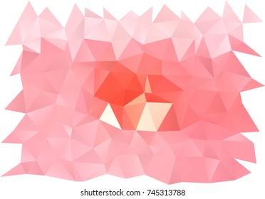 Light Red vector polygonal background. Shining illustration, which consist of triangles. Triangular pattern for your business design.