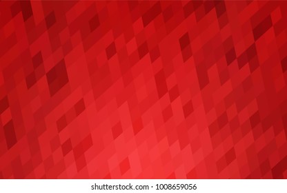 Light Red vector polygonal illustration, which consist of rectangles. Rectangular pattern for your business design. Geometric background in Origami style with gradient. 