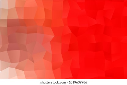 Light Red vector polygonal illustration, which consist of rectangles. Rectangular pattern for your business design. Geometric background in Origami style with gradient. 