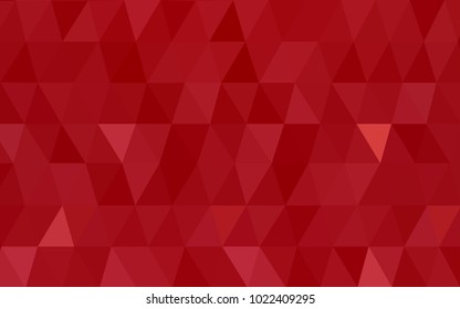 Light Red vector polygonal illustration, which consist of triangles. Triangular design for your business. Creative geometric background in Origami style with gradient