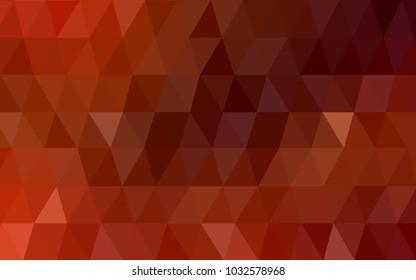 Light Red vector polygonal illustration, which consist of triangles. Triangular design for your business. Creative geometric background in Origami style with gradient