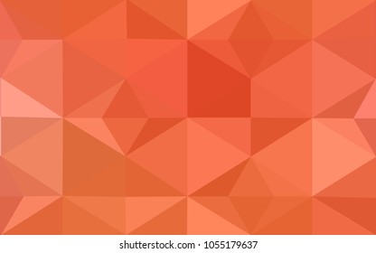 Light Red vector polygonal illustration, which consist of triangles. Triangular pattern for your business design. Geometric background in Origami style with gradient. 