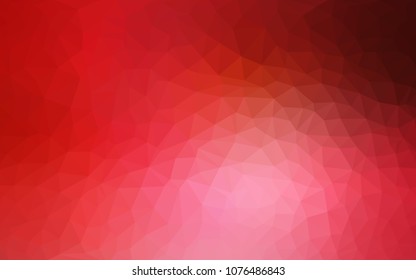 Light Red vector polygonal illustration, which consist of triangles. Triangular design for your business. Creative geometric background in Origami style with gradient