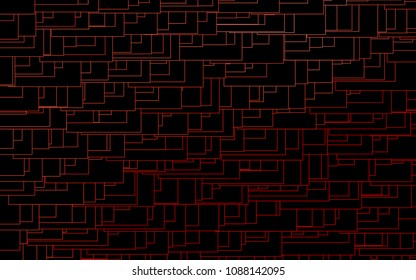 Light Red vector polygonal illustration, which consist of rectangles. Rectangular pattern for your business design. Geometric background in Origami style with gradient. 