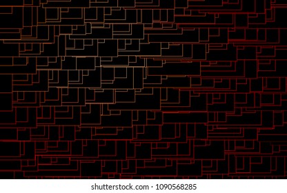 Light Red vector polygonal illustration, which consist of rectangles. Rectangular pattern for your business design. Geometric background in Origami style with gradient. 