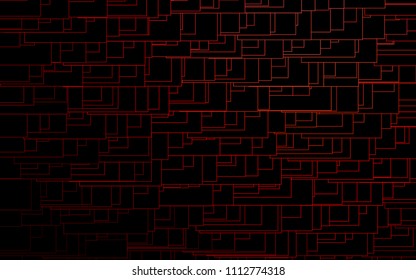 Light Red vector polygonal illustration, which consist of rectangles. Rectangular pattern for your business design. Geometric background in Origami style with gradient. 