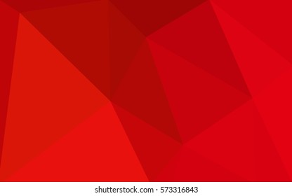 Light Red vector polygonal illustration, which consist of triangles. Triangular pattern for your business design. Geometric background in Origami style with gradient. 