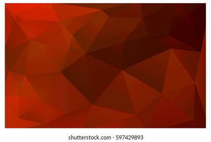 Light Red vector polygonal illustration, which consist of triangles. Triangular pattern for your business design. Geometric background in Origami style with gradient. 