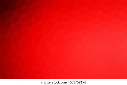Light Red vector polygonal illustration, which consist of triangles. Triangular pattern for your business design. Geometric background in Origami style with gradient. 