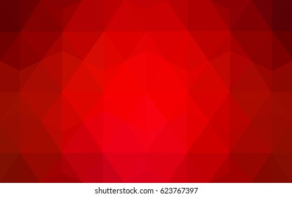 Light Red vector polygonal illustration, which consist of triangles. Triangular pattern for your business design. Geometric background in Origami style with gradient. 