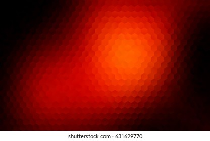 Light Red vector polygonal illustration, which consist of hexagons. Hexagonal design for your business. Creative geometric background in Origami style with gradient
