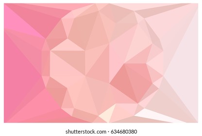 Light Red vector polygonal illustration, which consist of triangles with a gemstone in center. Triangular design of a huge diamond for your business. Creative geometric background of gems.
