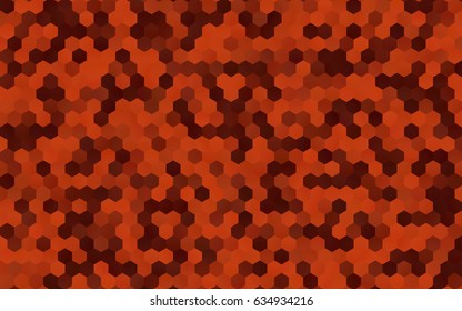 Light Red vector polygonal illustration, which consist of hexagons. Hexagonal design for your business. Creative geometric background in Origami style with gradient