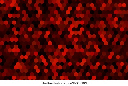 Light Red vector polygonal illustration, which consist of hexagons. Hexagonal design for your business. Creative geometric background in Origami style with gradient