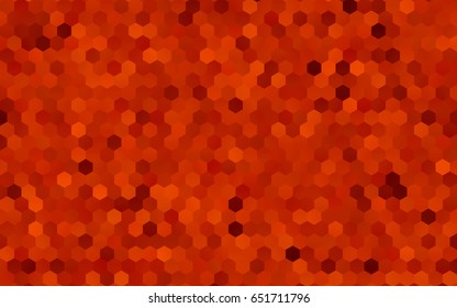 Light Red vector polygonal illustration, which consist of hexagons. Hexagonal design for your business. Creative geometric background in Origami style with gradient