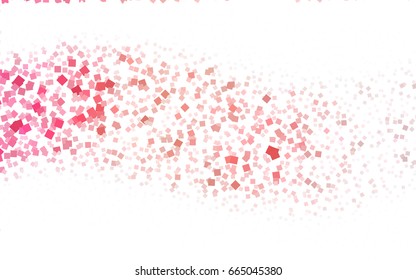 Light Red vector polygonal illustration, which consist of rectangles. Rectangular pattern for your business design. Geometric background in Origami style with gradient. 