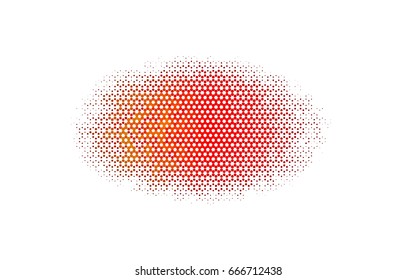 Light Red vector polygonal illustration, which consist of hexagons. Hexagonal design for your business. Creative geometric background in Origami style with gradient