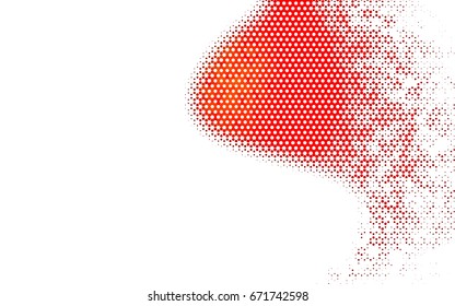 Light Red vector polygonal illustration, which consist of hexagons. Hexagonal pattern for your business design. Geometric background in Origami style with gradient. 