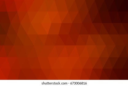 Light Red vector polygonal illustration, which consist of triangles. Triangular pattern for your business design. Geometric background in Origami style with gradient. 