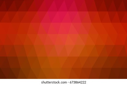 Light Red vector polygonal illustration, which consist of triangles. Triangular design for your business. Creative geometric background in Origami style with gradient