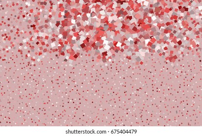 Light Red vector polygonal illustration, which consist of rectangles. Rectangular pattern for your business design. Geometric background in Origami style with gradient. 