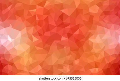 Light Red vector polygonal illustration, which consist of triangles. Triangular design for your business. Creative geometric background in Origami style with gradient